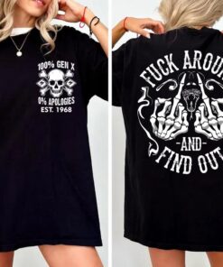 Gen X FAFO Vintage Quote Shirt - "FUCK AROUND AND FIND OUT" - Casual Men's T-Shirt