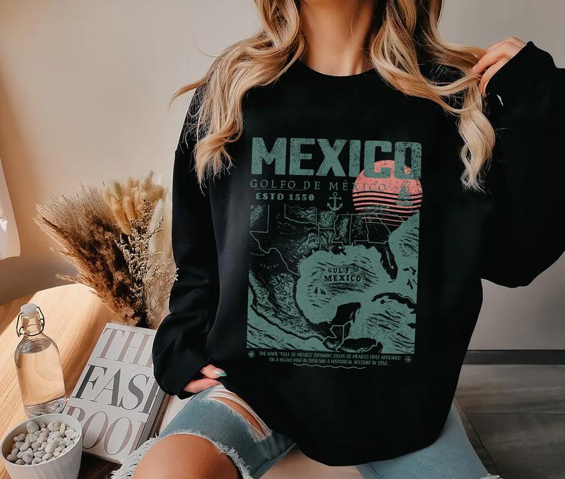 Gulf of Mexico Vintage Art Shirt – Golfo de México 1550 Unisex Tee