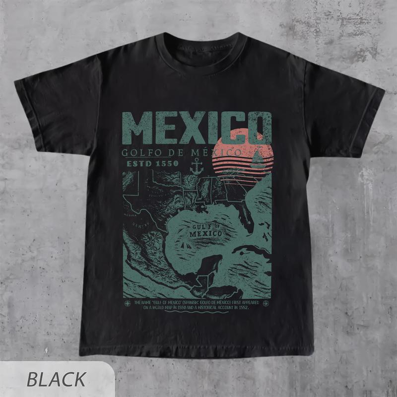 Gulf of Mexico Vintage Art Shirt – Golfo de México 1550 Unisex Tee