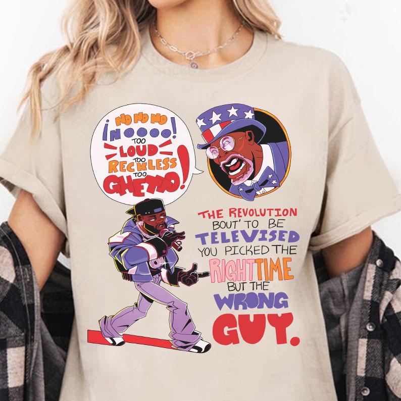Kendrick Lamar Inspired T-Shirt - Bold Social Commentary with Cartoon Vibes