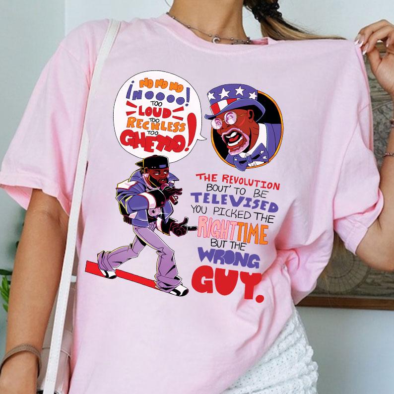 Kendrick Lamar Inspired T-Shirt - Bold Social Commentary with Cartoon Vibes