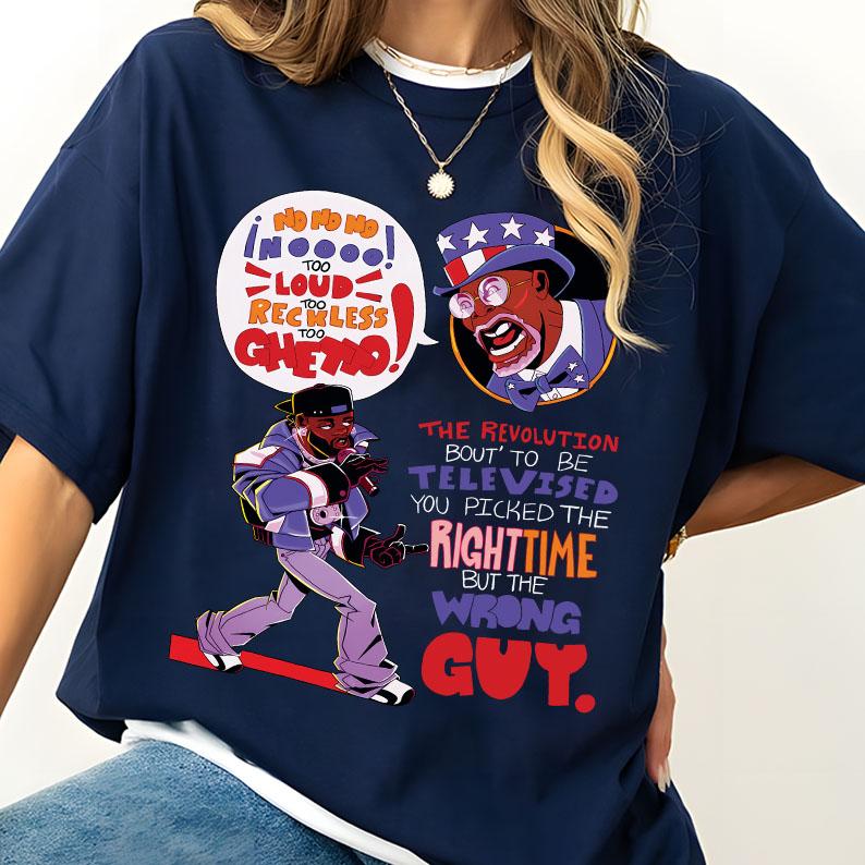 Kendrick Lamar Inspired T-Shirt - Bold Social Commentary with Cartoon Vibes
