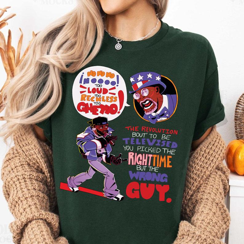 Kendrick Lamar Inspired T-Shirt - Bold Social Commentary with Cartoon Vibes