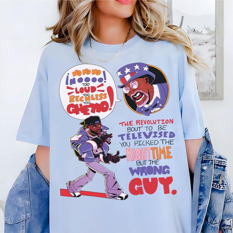 Kendrick Lamar Inspired T-Shirt - Bold Social Commentary with Cartoon Vibes