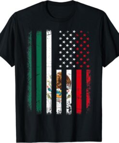 Mexican American Roots Flag T-Shirt - 100% Cotton Pride Tee