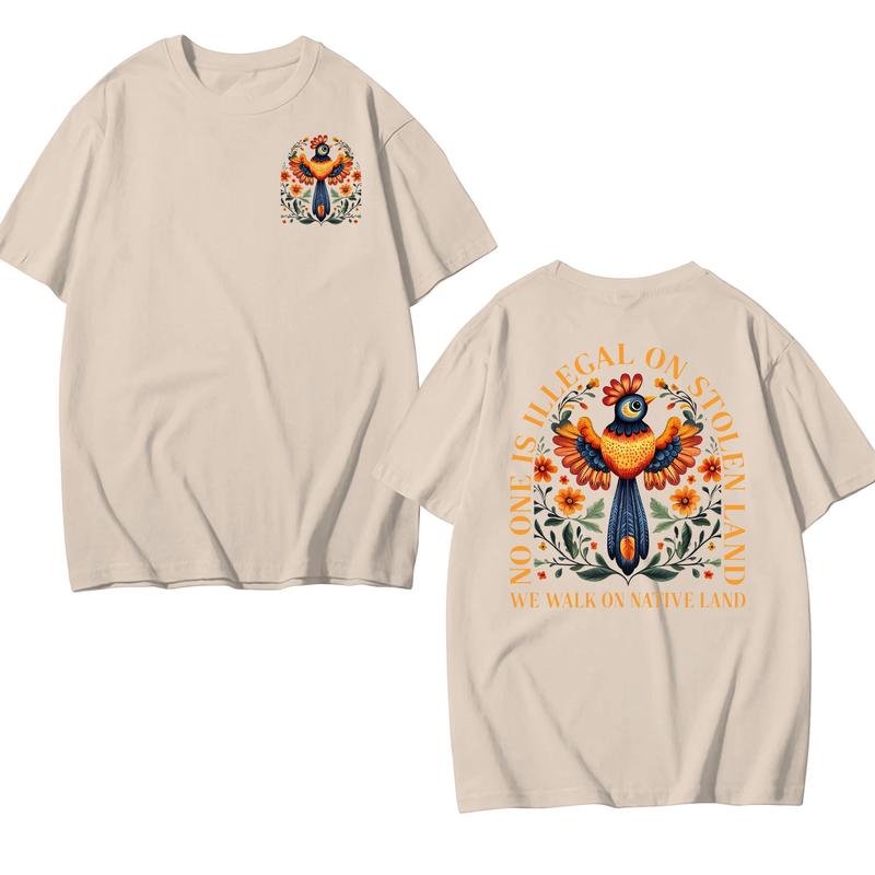 No Human Is Illegal on Stolen Land – Human Rights Activism T-Shirt