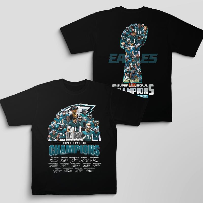 Philadelphia Eagles Super Bowl LII Champions Shirt | Gildan 5000 Heavy Cotton Unisex Crew Neck Tee