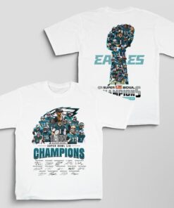 Philadelphia Eagles Super Bowl LIX Champions Graphic Tee - Gildan 5000 Heavy Cotton Unisex Shirt