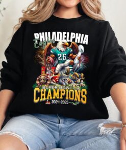 Philadelphia Eagles Super Bowl LIX Champions Unisex Crewneck Sweatshirt - Bird Gang Hoodie for All Fans