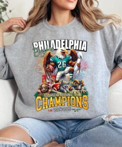 Philadelphia Eagles Super Bowl LIX Champions Unisex Crewneck Sweatshirt - Bird Gang Hoodie for All Fans