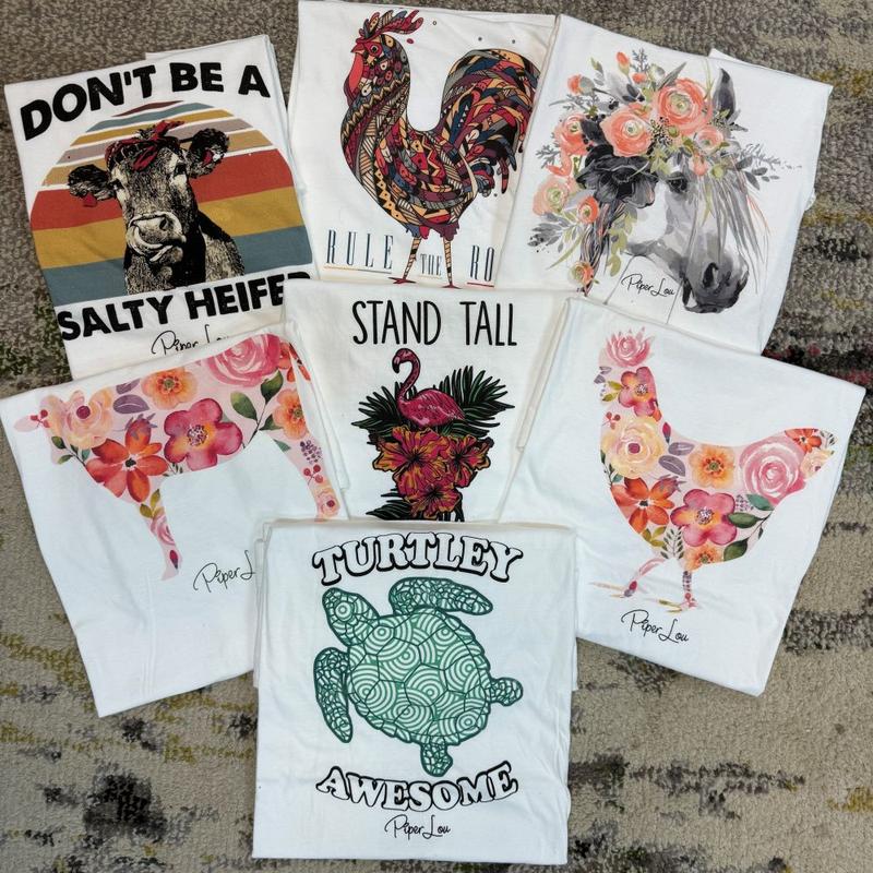 Piper Lou Grab Bags: Don't Be a Salty Heifer, Stand Tall, and Rule the Roost - Graphic Tee for Positivity and Fun