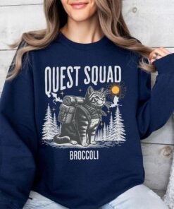 Quest Squad Broccoli Adventure Cat Shirt