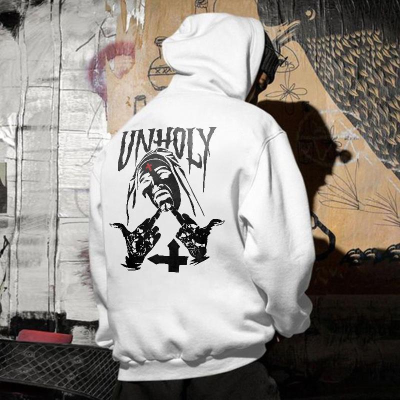 Unholy Nuns: Edgy Men's Hoodie - Embrace Rebellion in Style