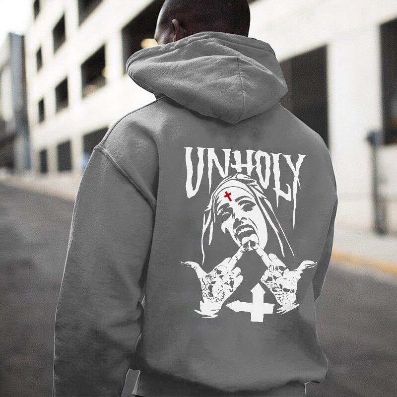 Unholy Nuns: Edgy Men's Hoodie - Embrace Rebellion in Style