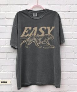 Easy Tiger Vintage Inspired Tee - Trendy Boho Oversized T-Shirt