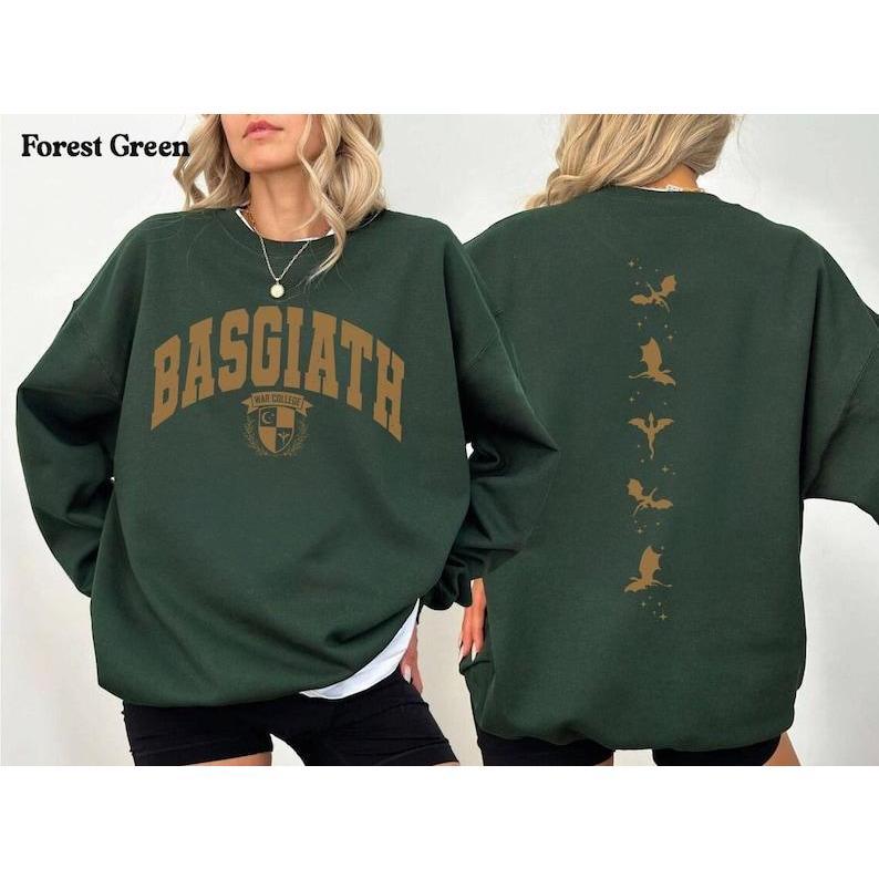 Fourth Wing Basgiath War College Sweater - Dragon Rider Sweatshirt for Fantasy Fans