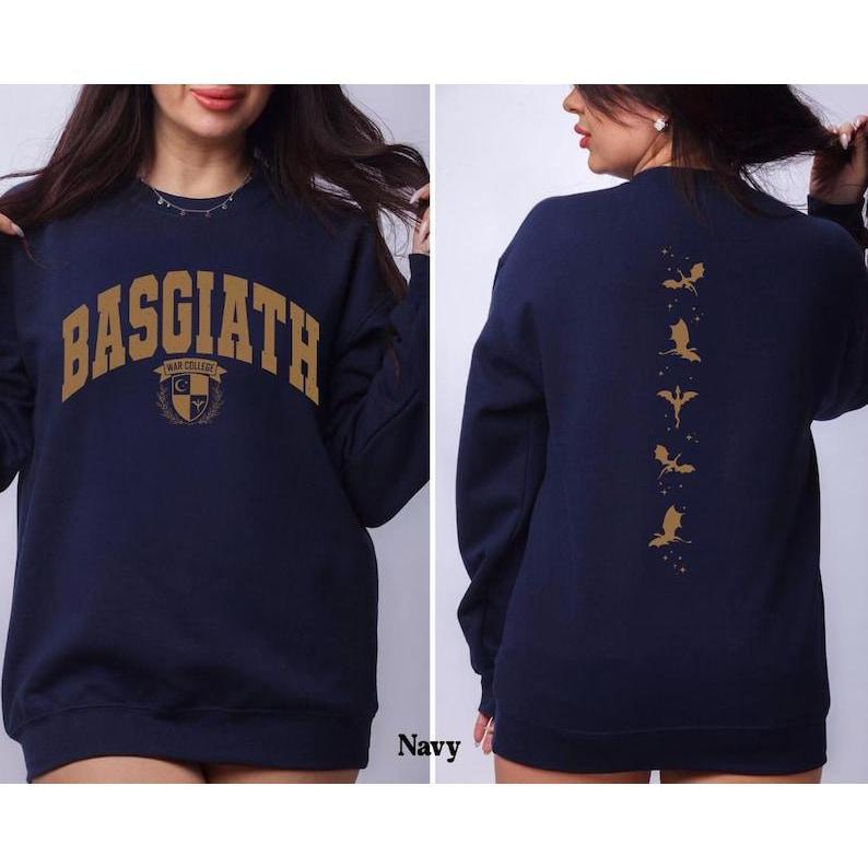 Fourth Wing Basgiath War College Sweater - Dragon Rider Sweatshirt for Fantasy Fans