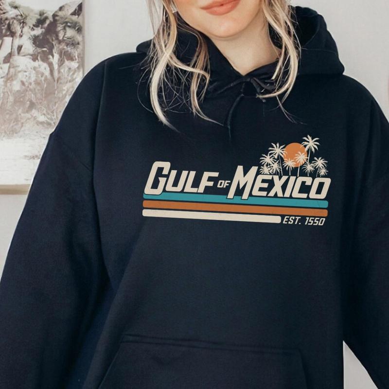 Gulf of Mexico Hoodie, Sweatshirt & T-Shirt - Cotton Fabric with Vintage Style