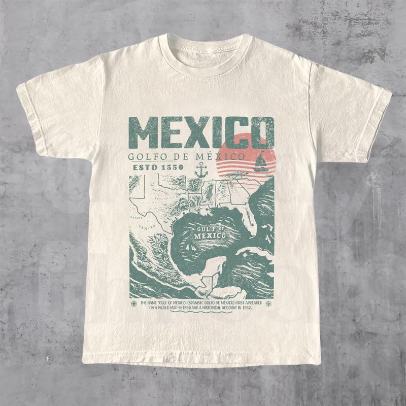 Gulf of Mexico Retro Tee - Vintage Golfo de México ESTD 1550 Shirt