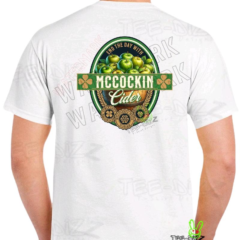 McCockin Cider Funny Men's Casual Crewneck T-Shirt - Perfect for Cider Lovers