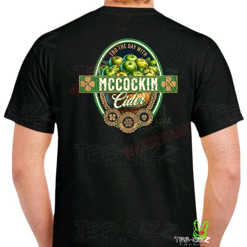 McCockin Cider Funny Men's Casual Crewneck T-Shirt - Perfect for Cider Lovers