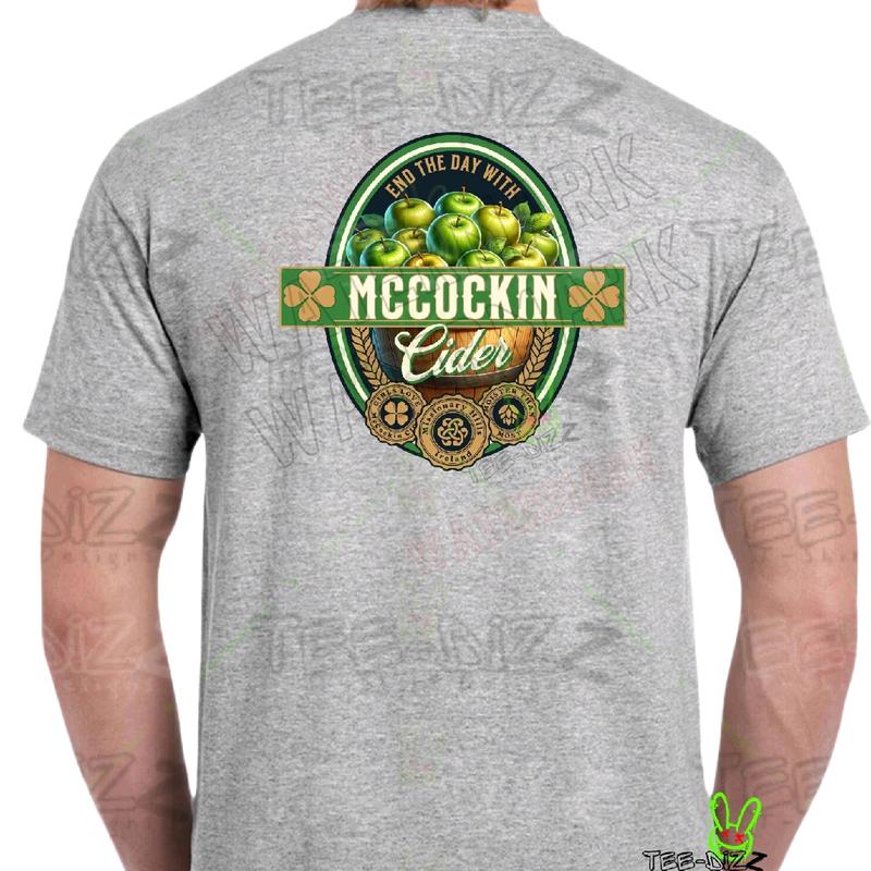 McCockin Cider Funny Men's Casual Crewneck T-Shirt - Perfect for Cider Lovers