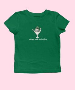 St. Patrick's Day Baby Tee for Women - Leprechaun Martini Cocktail Shirt with a Fun Twist