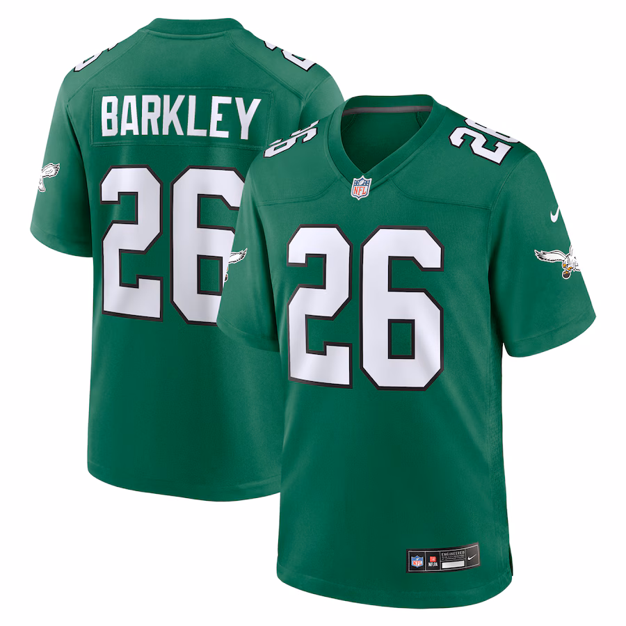 Men's Saquon Barkley Philadelphia Eagles Nike Alternate Vapor F.U.S.E. Limited Jersey - Kelly Green