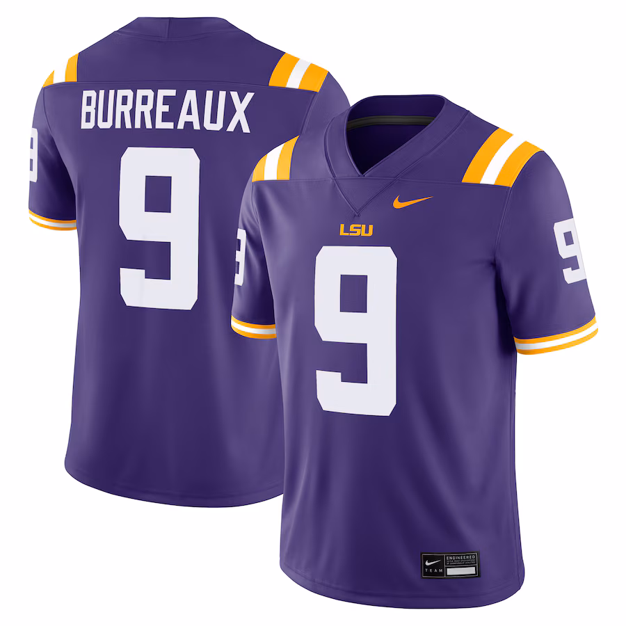 Men's Joe Burrow Purple LSU Tigers Burreaux Alumni Game Jersey