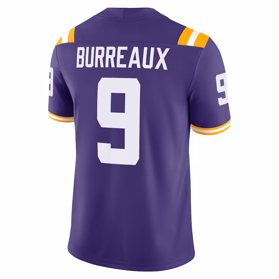 Men's Joe Burrow Purple LSU Tigers Burreaux Alumni Game Jersey - Image 3