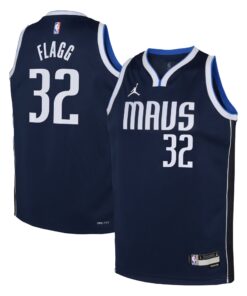 Dallas Mavericks Jordan Brand Statement Edition Swingman Jersey NBA 2025 First Round Draft Pick - Navy - Cooper Flagg - Youth