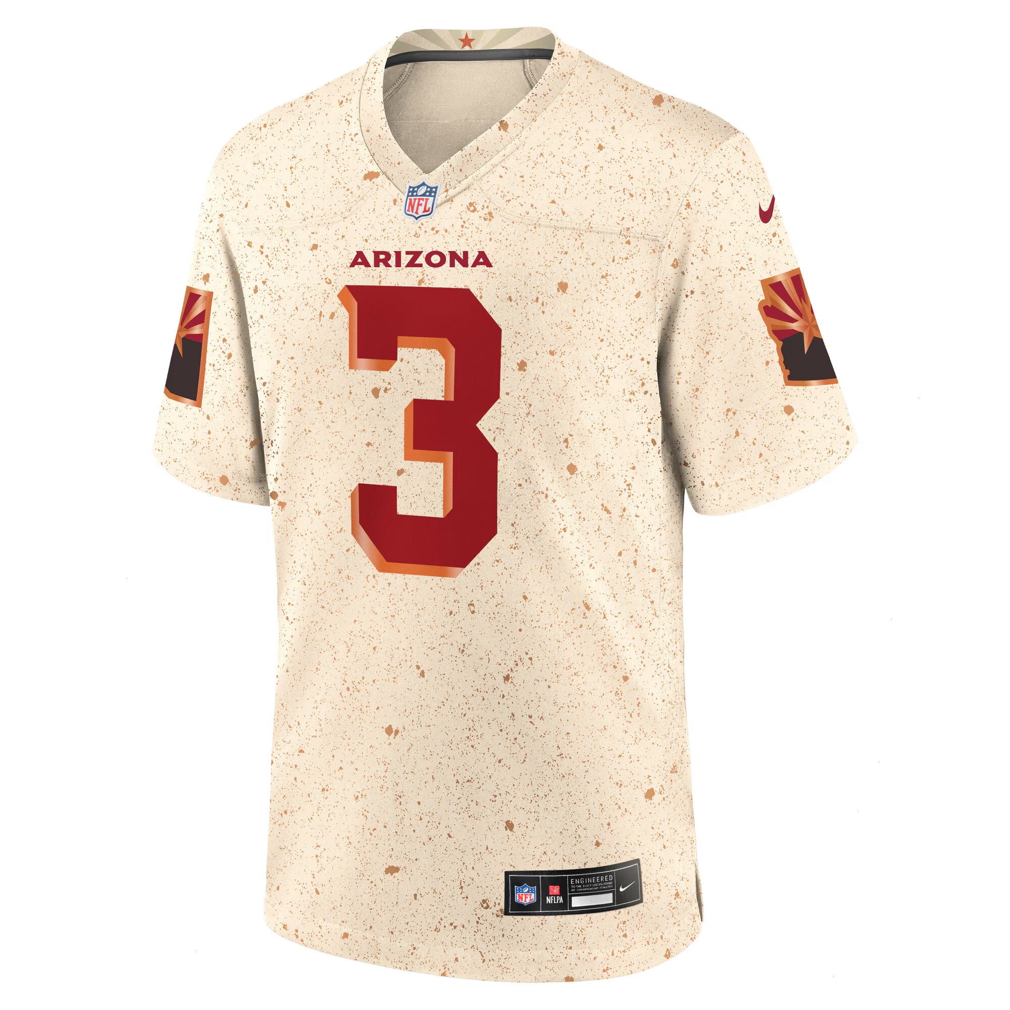 Men's Arizona Cardinals Budda Baker Nike Natural 2025 Rivalries Collection Game Jersey