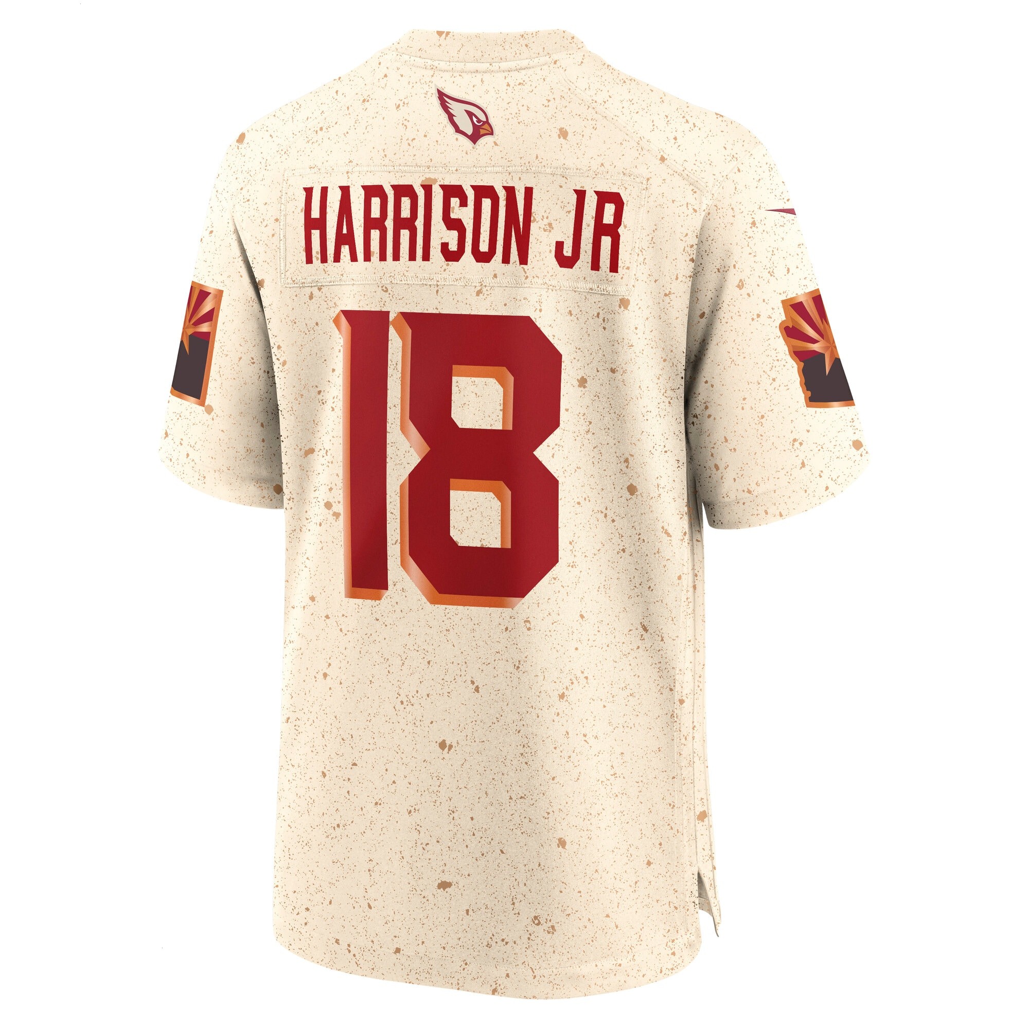 Men's Arizona Cardinals Marvin Harrison Jr. Nike Natural 2025 Rivalries Collection Game Jersey