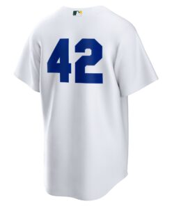 Men's Athletics Nike White Home 2025 Jackie Robinson Day Replica Jersey
