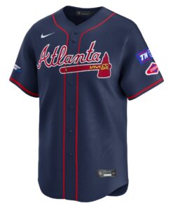 Men's Atlanta Braves #25 Nike Navy 2025 MLB Speedway Classic Alternate Limited Jersey