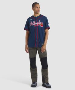 Men's Atlanta Braves Austin Riley Nike Navy 2025 MLB Speedway Classic Alternate Limited Player Jersey
