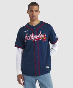 Men's Atlanta Braves Ronald Acuna Jr. Nike Navy 2025 MLB Speedway Classic Alternate Limited Player Jersey