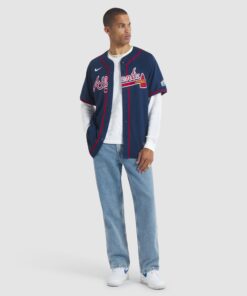 Men's Atlanta Braves Ronald Acuna Jr. Nike Navy 2025 MLB Speedway Classic Alternate Limited Player Jersey