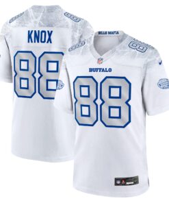 Men's Buffalo Bills Dawson Knox Nike White 2025 Rivalries Collection Game Jersey