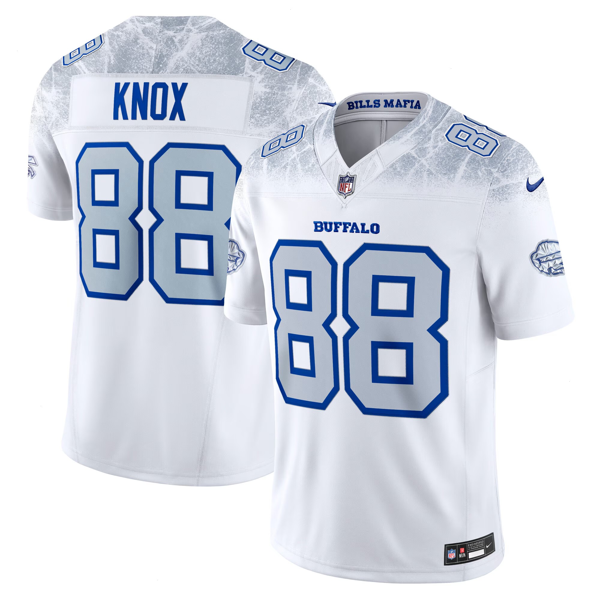 Men's Buffalo Bills Dawson Knox Nike White 2025 Rivalries Collection Limited Jersey