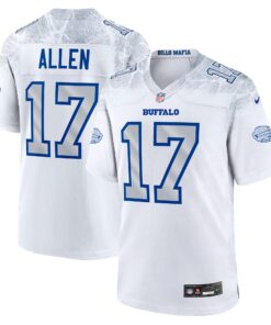 Men's Buffalo Bills Josh Allen Nike White 2025 Rivalries Collection Game Jersey