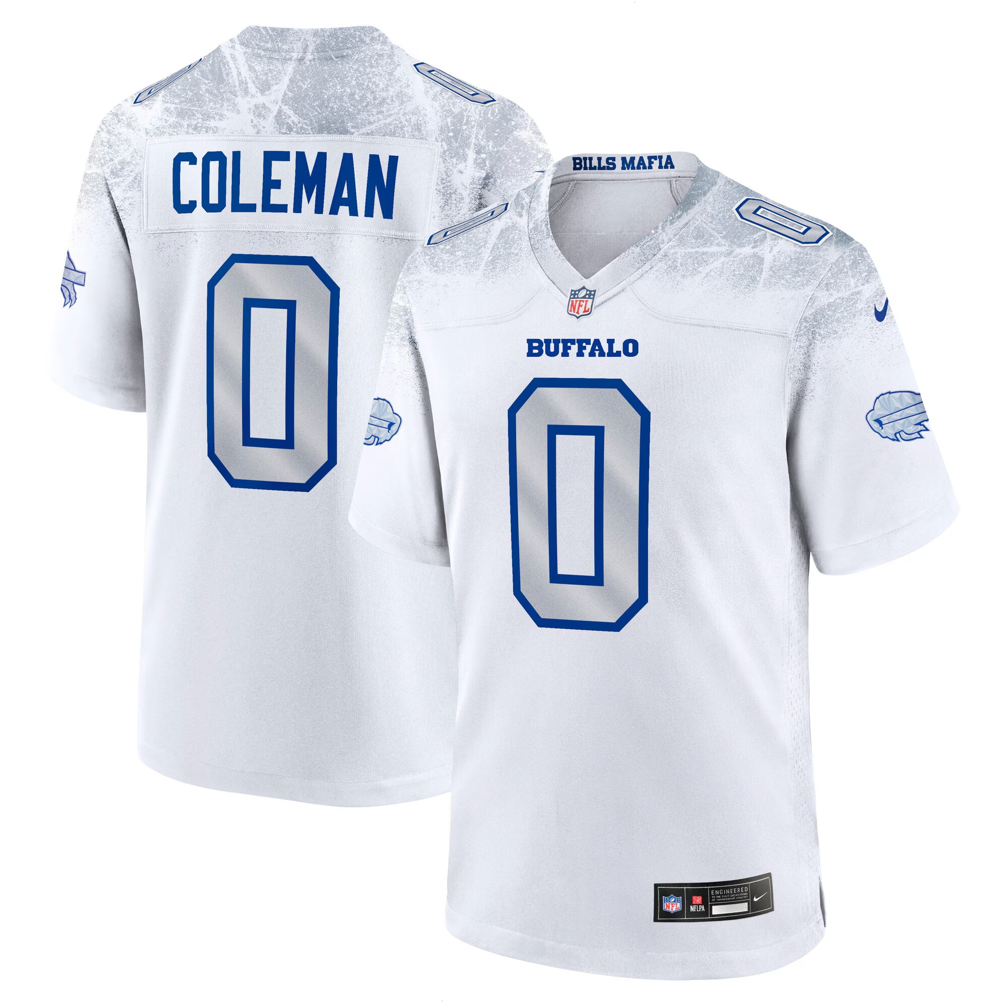 Men's Buffalo Bills Keon Coleman Nike White 2025 Rivalries Collection Game Jersey