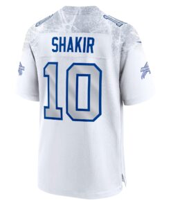 Men's Buffalo Bills Khalil Shakir Nike White 2025 Rivalries Collection Game Jersey