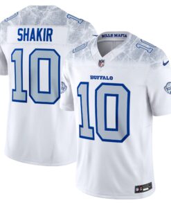 Men's Buffalo Bills Khalil Shakir Nike White 2025 Rivalries Collection Limited Jersey