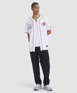 Men's Cincinnati Reds Elly De La Cruz Nike White 2025 MLB Speedway Classic Home Limited Player Jersey
