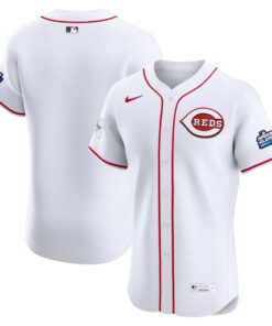 Men's Cincinnati Reds Nike White 2025 MLB Speedway Classic Home Elite Jersey