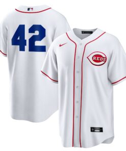 Men's Cincinnati Reds Nike White Home 2025 Jackie Robinson Day Replica Jersey
