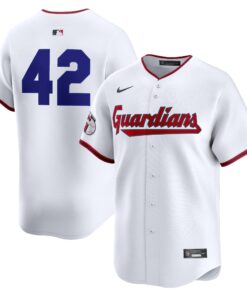 Men's Cleveland Guardians Nike White Home 2025 Jackie Robinson Day Limited Jersey