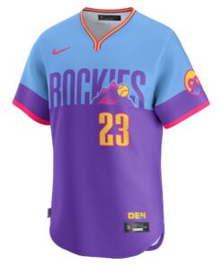 Men's Colorado Rockies Kris Bryant Nike Purple/Light Blue 2025 City Connect Limited Player Jersey