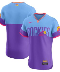 Men's Colorado Rockies Nike Purple 2025 City Connect Elite Jersey